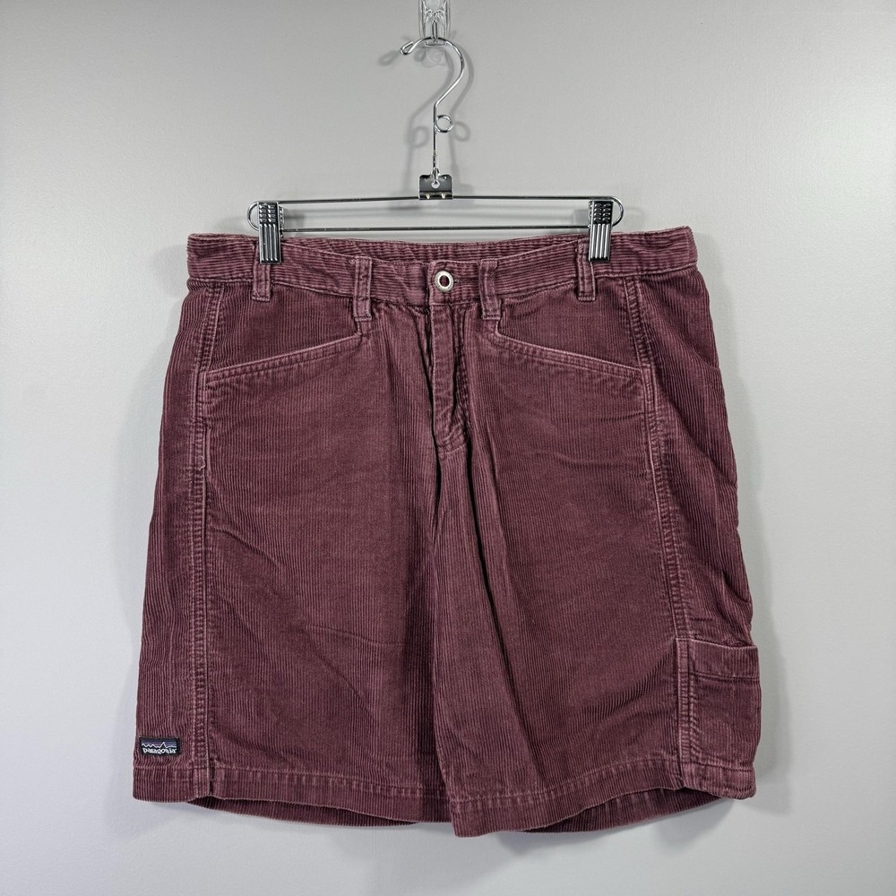 Vintage Patagonia Corduroy Bermuda Shorts Womens 8 Burgundy 100% Cotton Casual